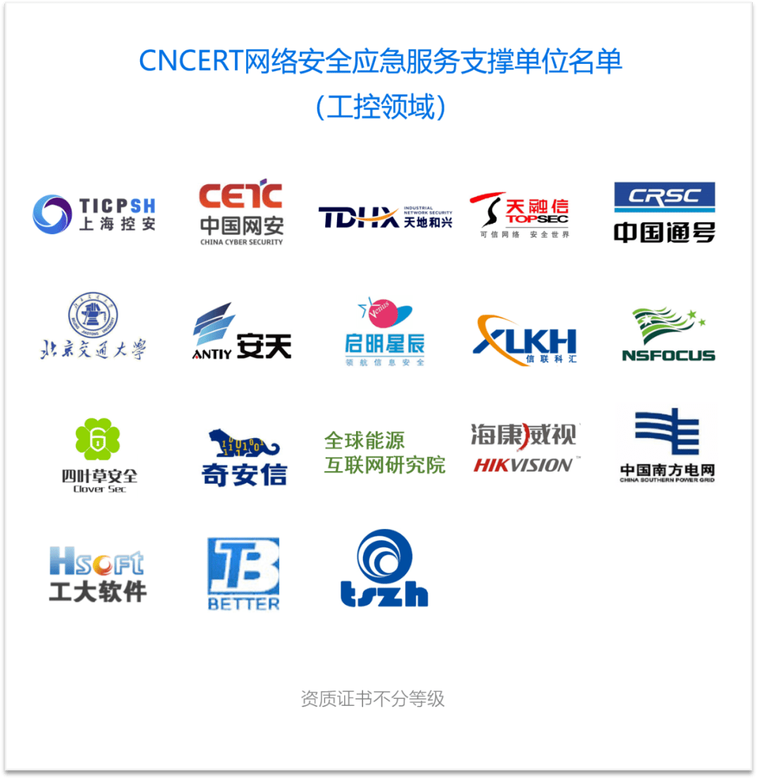 中国工业网络安全厂商产品类别 互联网安全服务